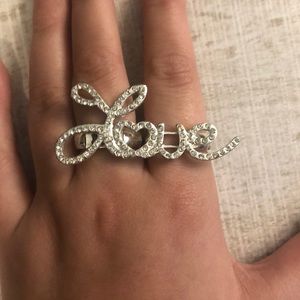 Love two finger ring